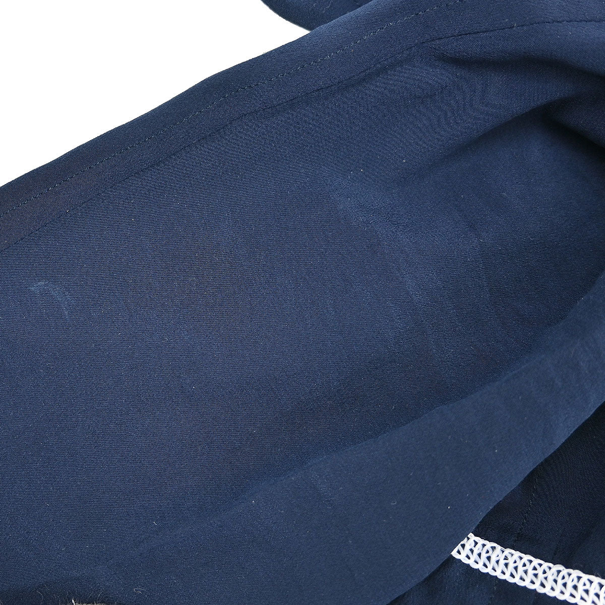 Chanel 2012 Single Breasted Zip Up Jacket Navy #38