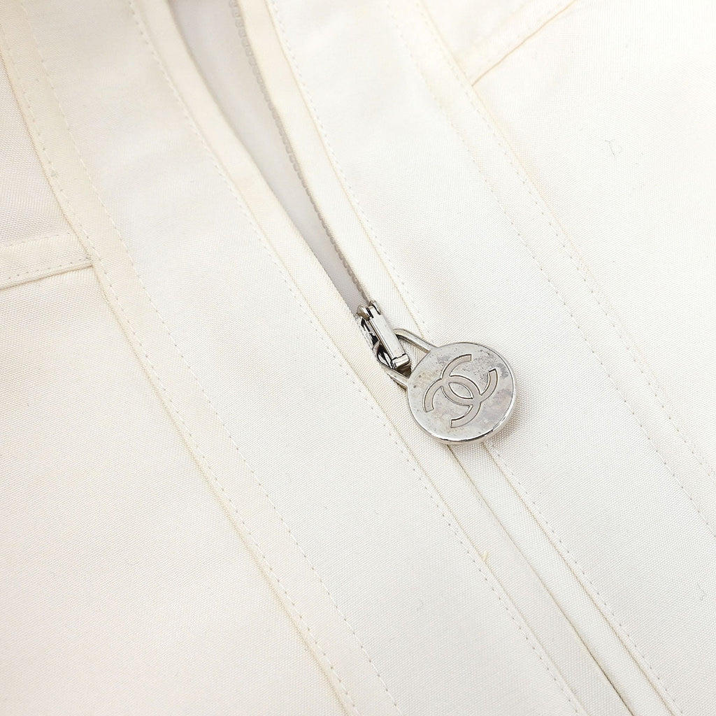 Chanel 2017-2018 Zip Up Jacket White #36