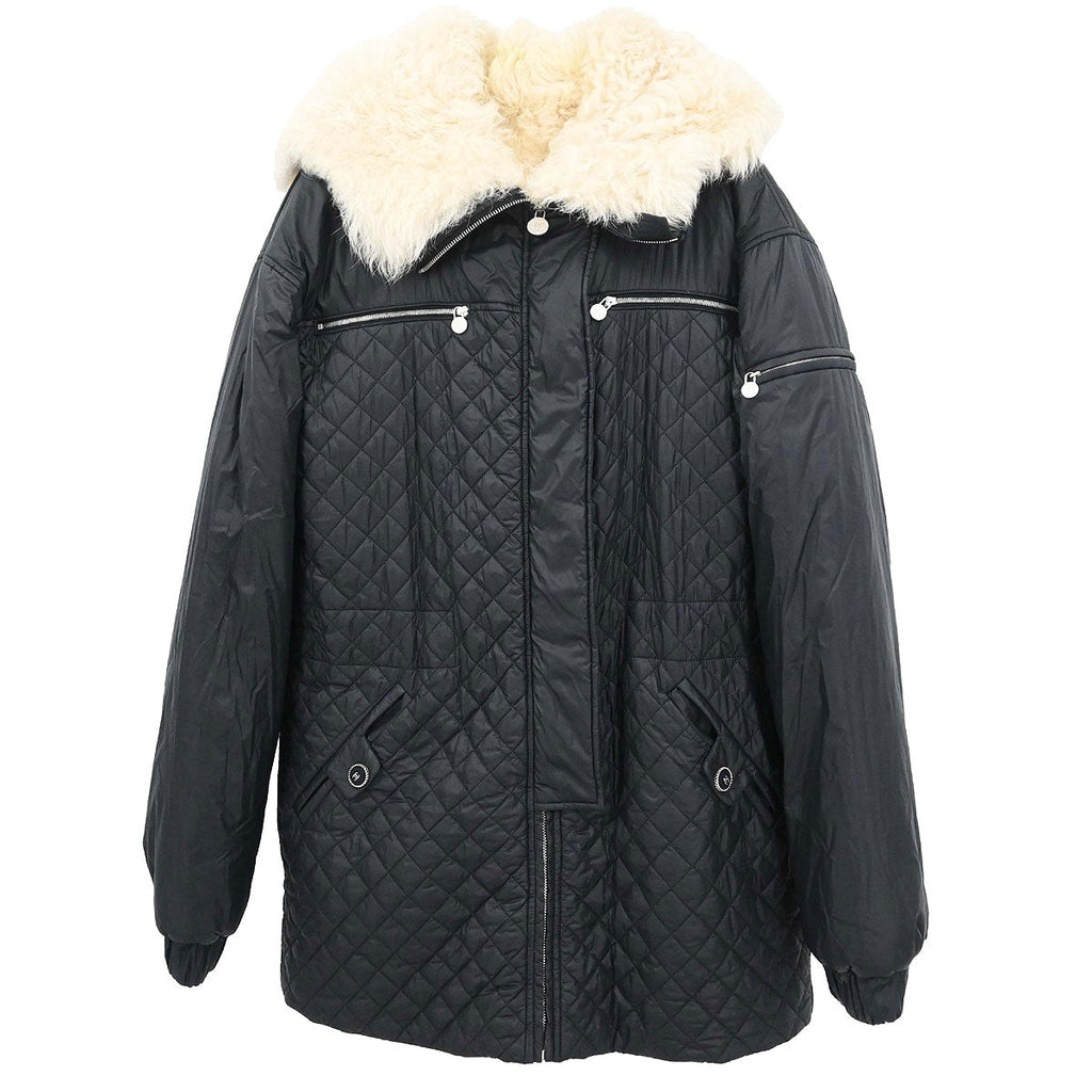 Chanel 2013-2014 Single Breasted Zip Up Jacket Black #38