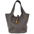 Hermes Etain Taurillon Clemence Picotin Lock 22 MM Handbag