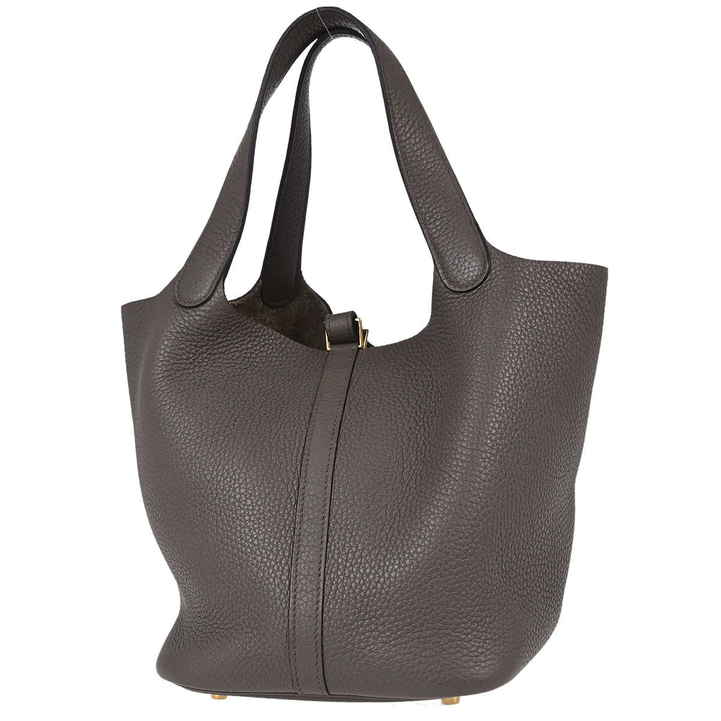 Hermes Etain Taurillon Clemence Picotin Lock 22 MM Handbag