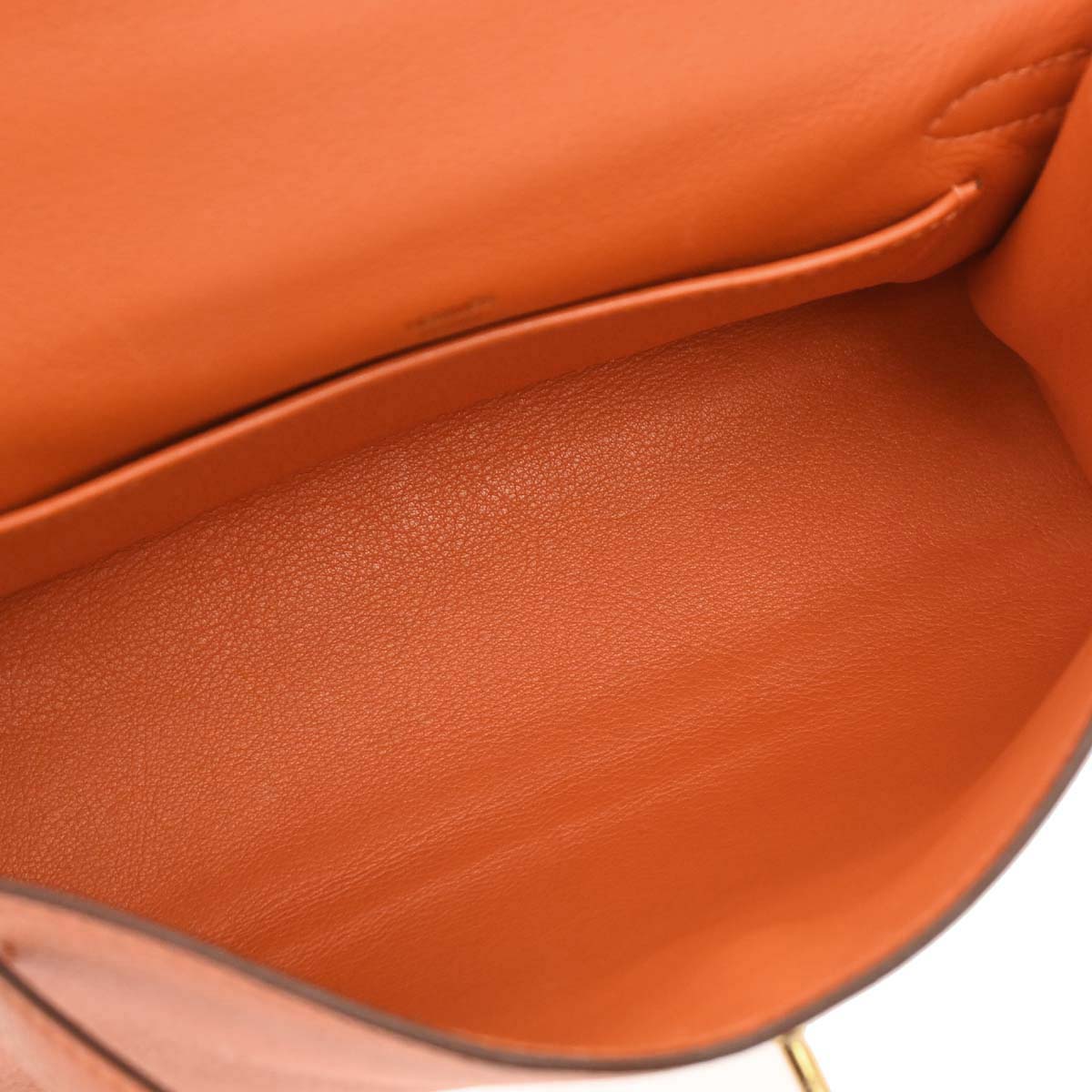 Hermes Orange Evercolor Kelly Pochette Handbag