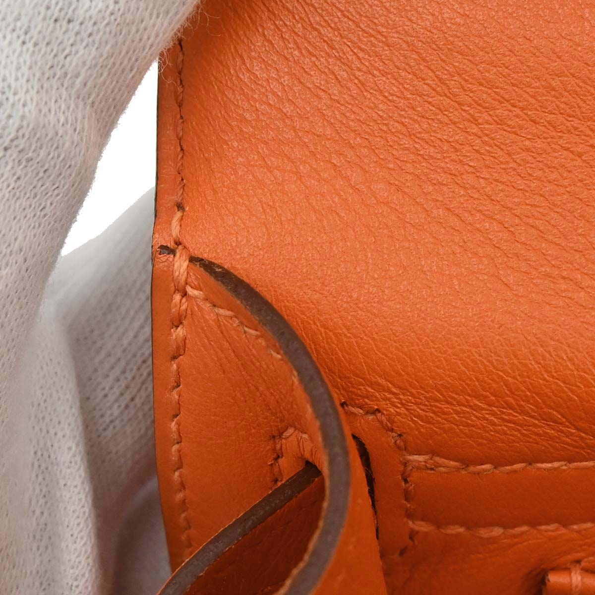 Hermes Orange Evercolor Kelly Pochette Handbag