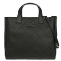 Chanel 2019 Black Calfskin Shopping Tote 2way Shoulder Handbag