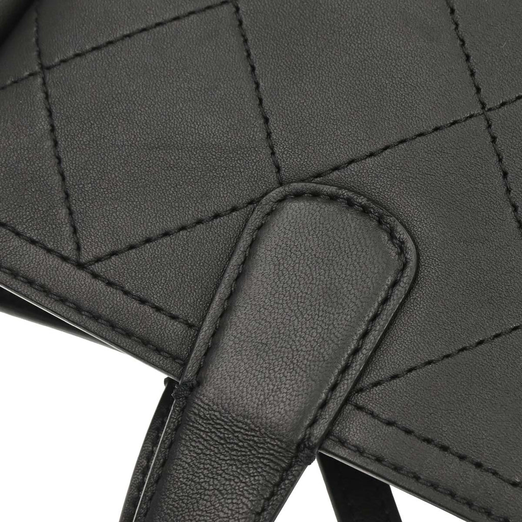 Chanel 2019 Black Calfskin Shopping Tote 2way Shoulder Handbag