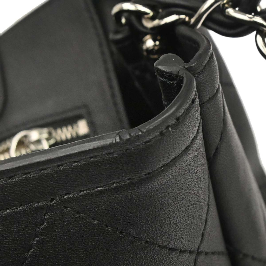 Chanel 2019 Black Calfskin Shopping Tote 2way Shoulder Handbag