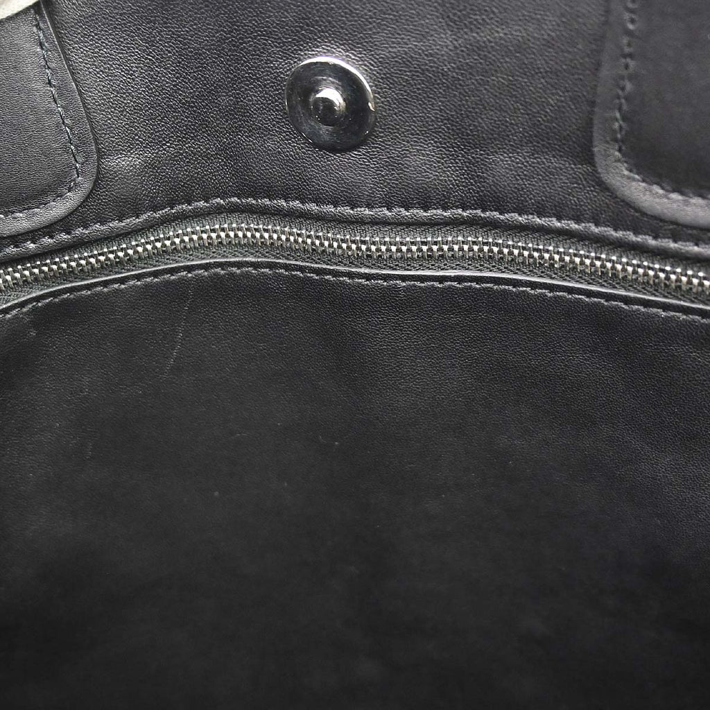 Chanel 2019 Black Calfskin Shopping Tote 2way Shoulder Handbag