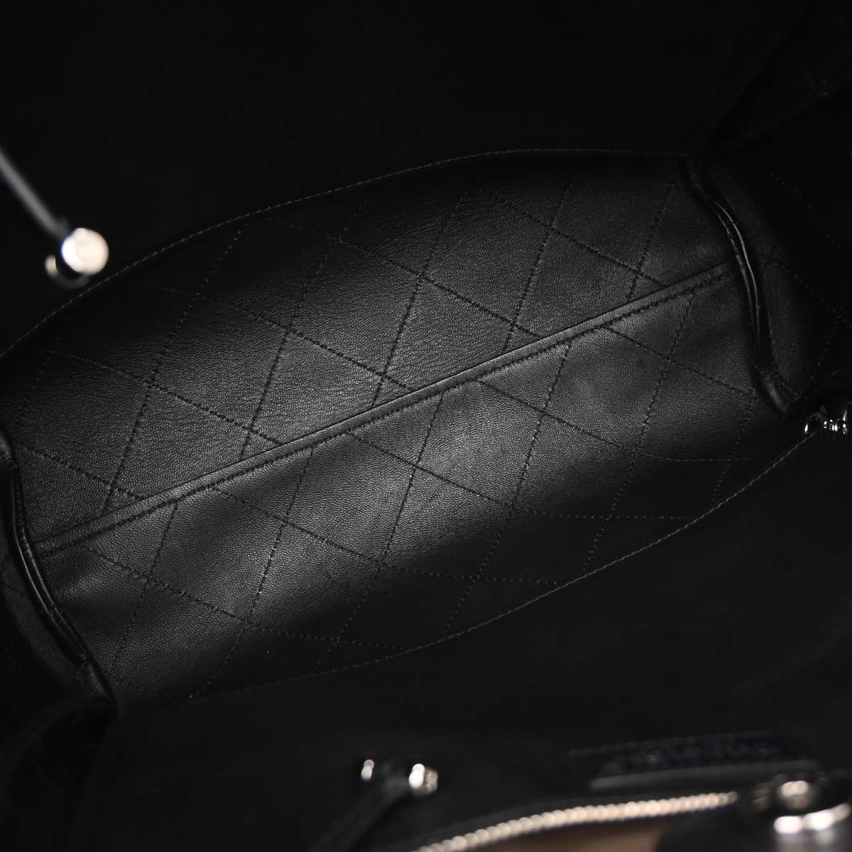 Chanel 2019 Black Calfskin Shopping Tote 2way Shoulder Handbag