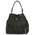 Chanel 2017 Black Deerskin Chevron Urban Spirit 2way Shoulder Handbag