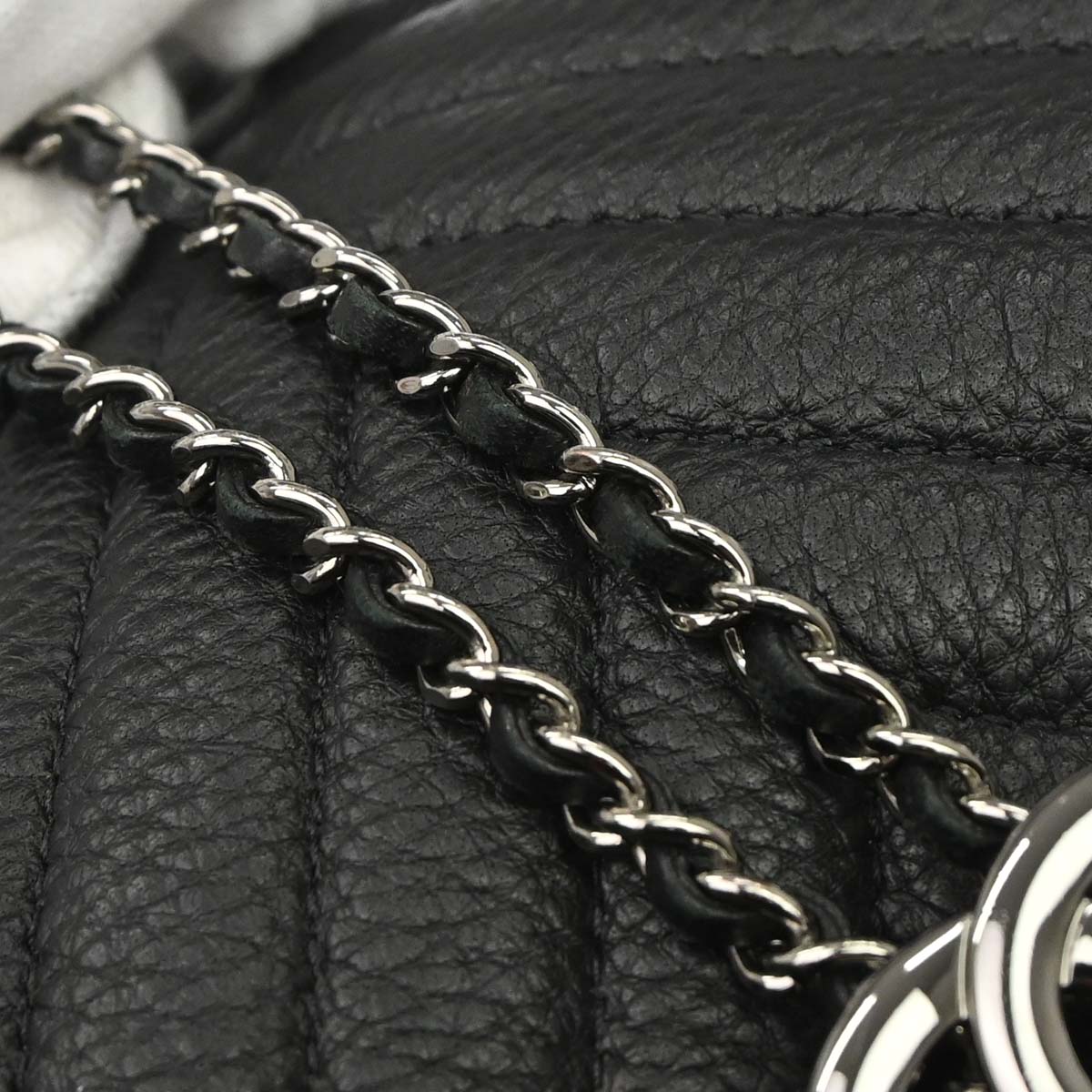 Chanel 2017 Black Deerskin Chevron Urban Spirit 2way Shoulder Handbag