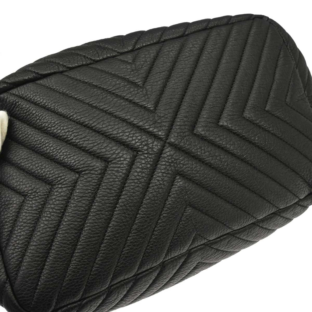 Chanel 2017 Black Deerskin Chevron Urban Spirit 2way Shoulder Handbag
