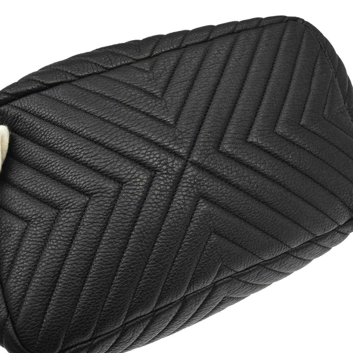 Chanel 2017 Black Deerskin Chevron Urban Spirit 2way Shoulder Handbag