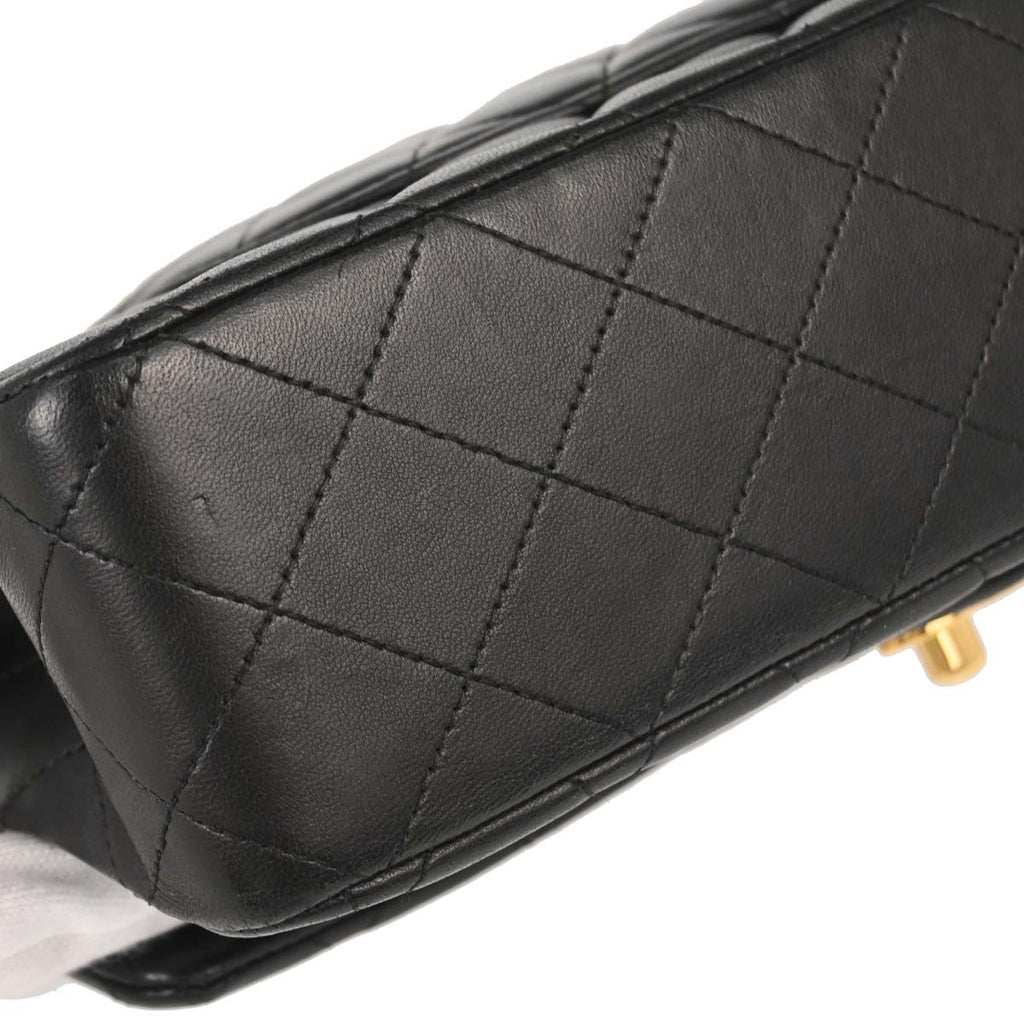 Chanel 2011 Black Lambskin Medium Classic Double Flap Shoulder Bag