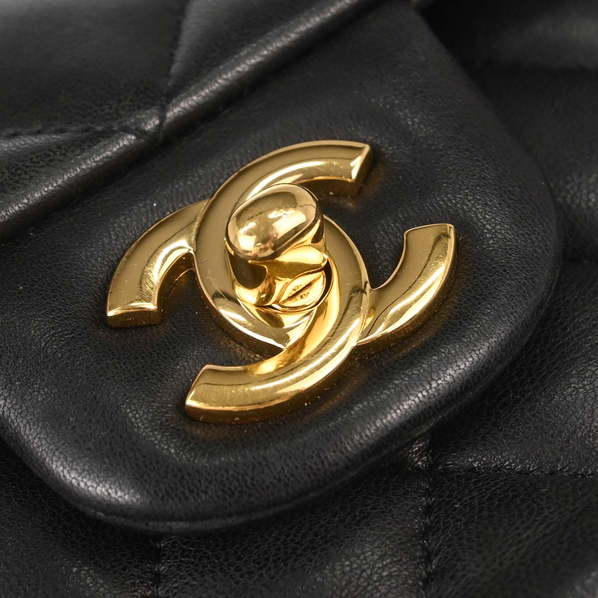 Chanel 2011 Black Lambskin Medium Classic Double Flap Shoulder Bag