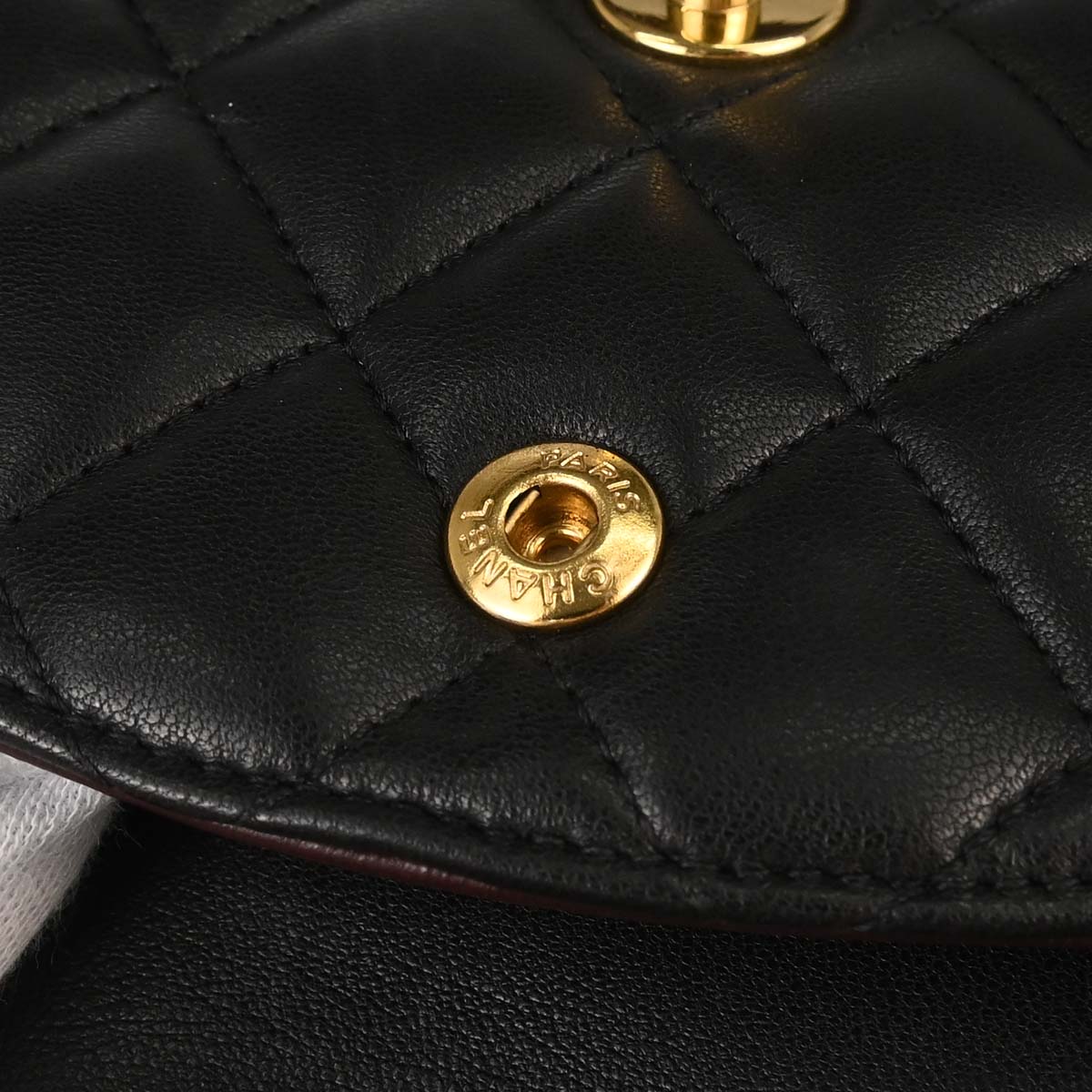 Chanel 2011 Black Lambskin Medium Classic Double Flap Shoulder Bag
