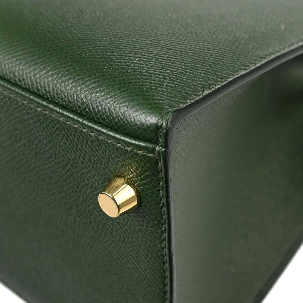 Hermes Vert Anglais Epsom Kelly 32 Sellier 2way Shoulder Handbag