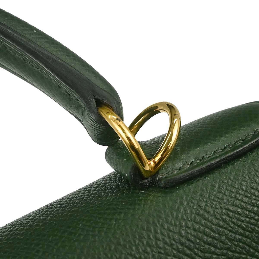 Hermes Vert Anglais Epsom Kelly 32 Sellier 2way Shoulder Handbag