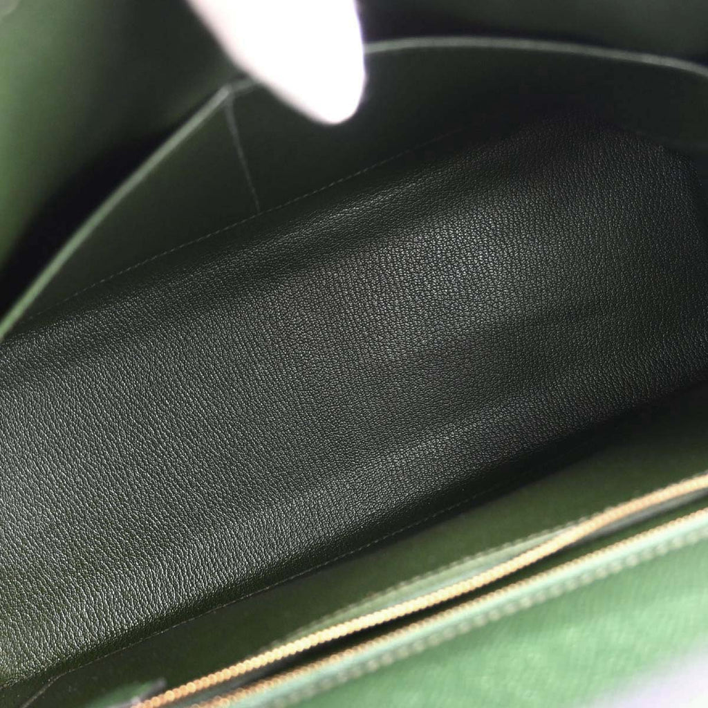 Hermes Vert Anglais Epsom Kelly 32 Sellier 2way Shoulder Handbag