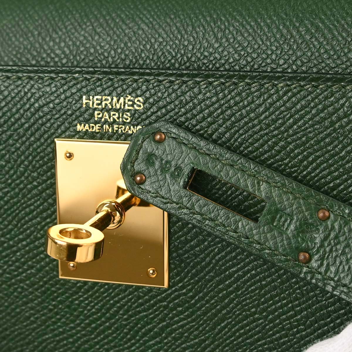 Hermes Vert Anglais Epsom Kelly 32 Sellier 2way Shoulder Handbag