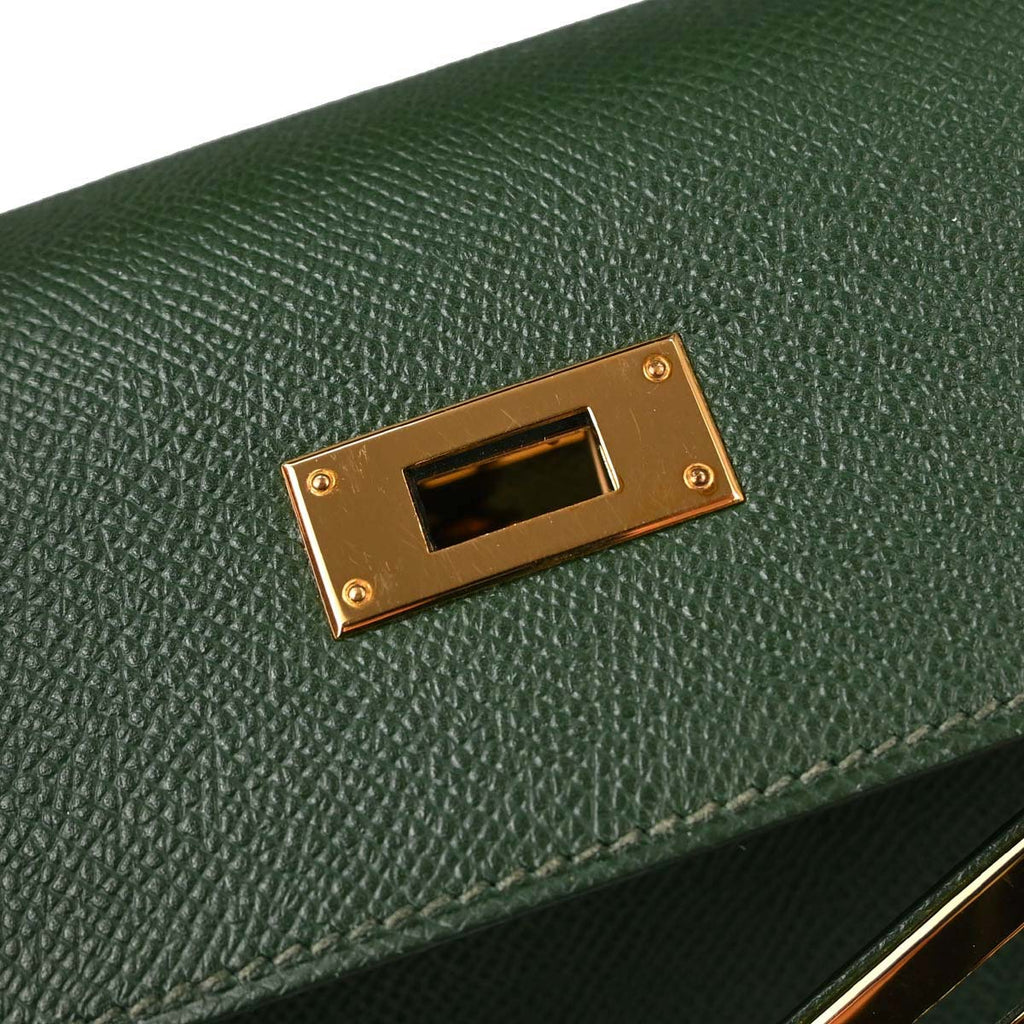Hermes Vert Anglais Epsom Kelly 32 Sellier 2way Shoulder Handbag
