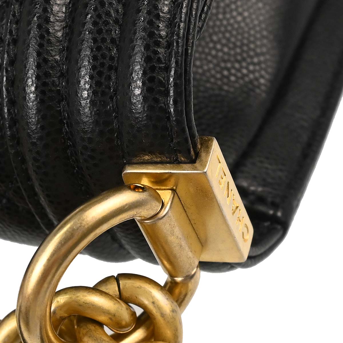 Boy Chanel 2019 Black Caviar Skin Small Chain Shoulder Bag