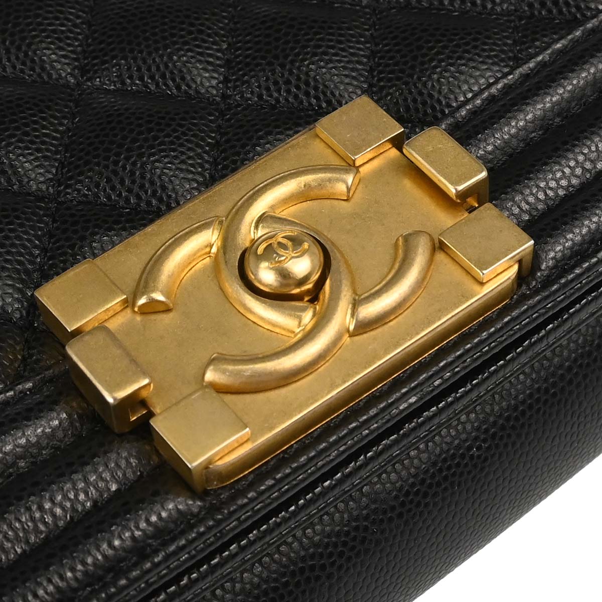 Boy Chanel 2019 Black Caviar Skin Small Chain Shoulder Bag