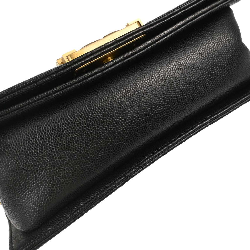 Boy Chanel 2019 Black Caviar Skin Small Chain Shoulder Bag