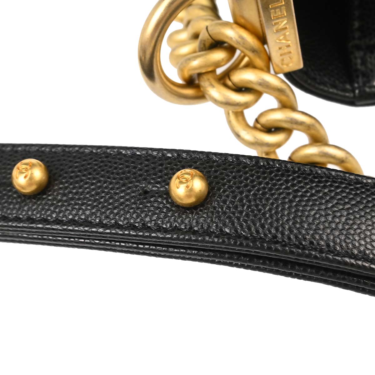Boy Chanel 2019 Black Caviar Skin Small Chain Shoulder Bag