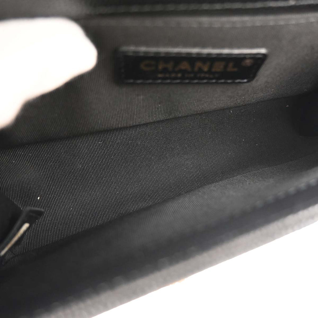 Boy Chanel 2019 Black Caviar Skin Small Chain Shoulder Bag