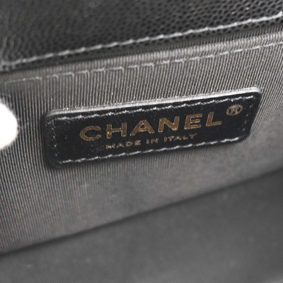 Boy Chanel 2019 Black Caviar Skin Small Chain Shoulder Bag