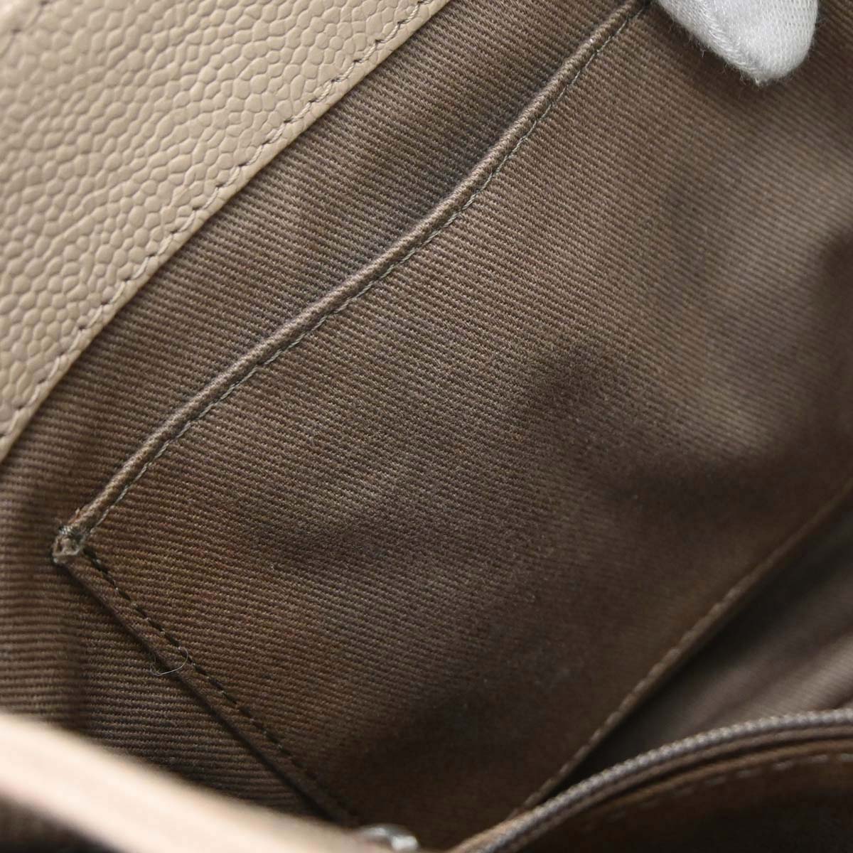 Chanel 2012-2013 Beige Caviar Skin Coco Pleats 2way Shoulder Handbag