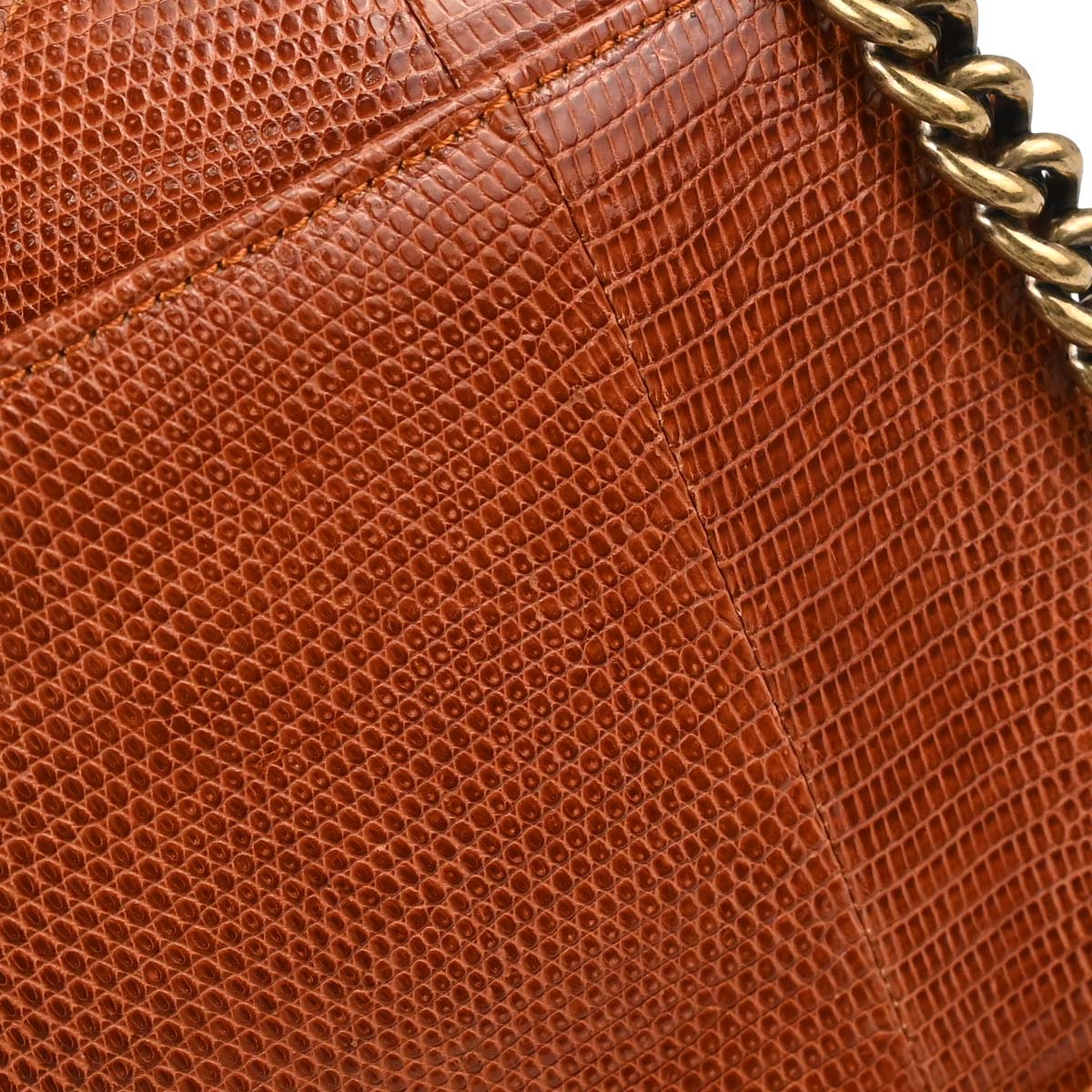 Chanel * 2012-2013 Brown Lizard Perfect Edge Flap 2way Shoulder Handbag