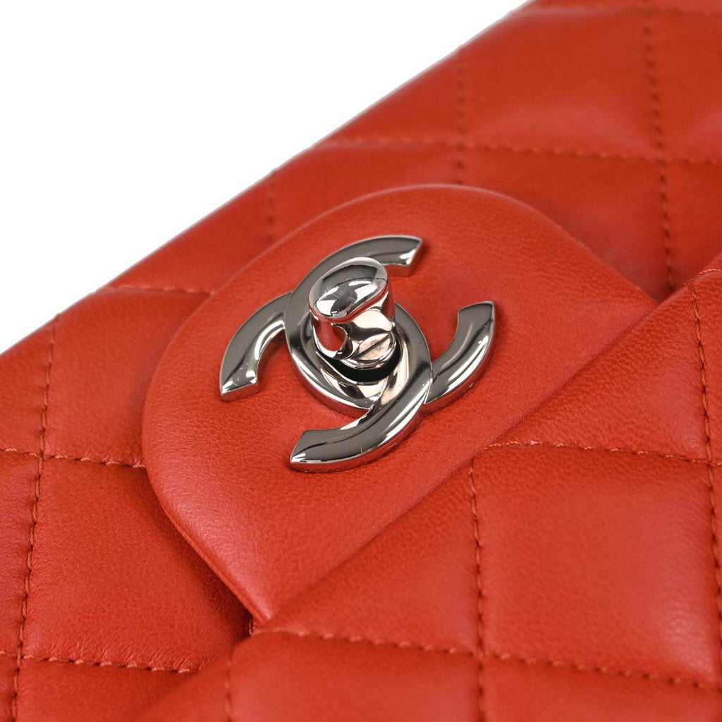 Chanel 2014 Red Lambskin Shoulder Bag