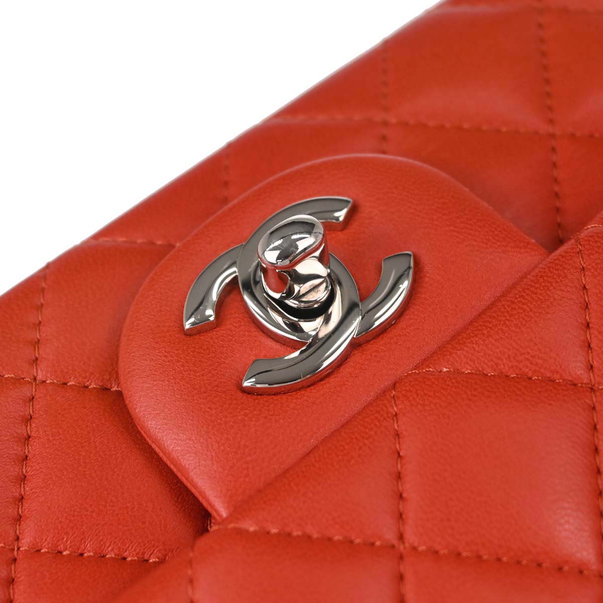 Chanel 2014 Red Lambskin Shoulder Bag