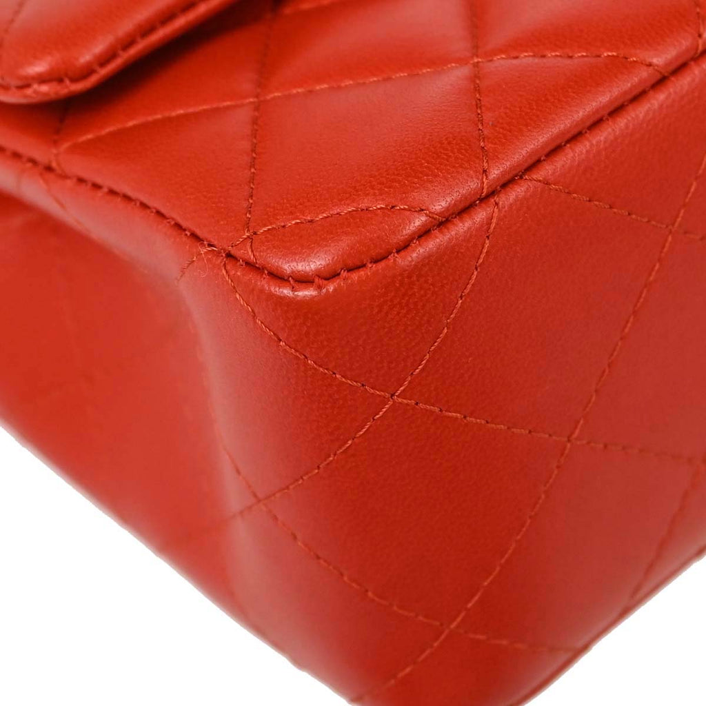 Chanel 2014 Red Lambskin Shoulder Bag