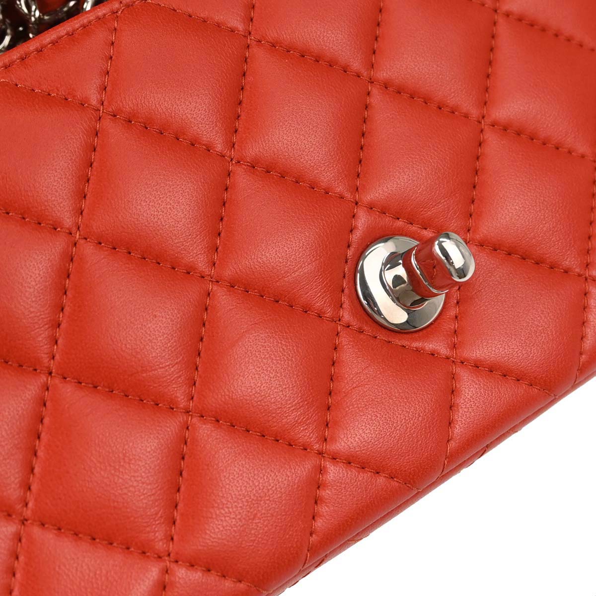 Chanel 2014 Red Lambskin Shoulder Bag