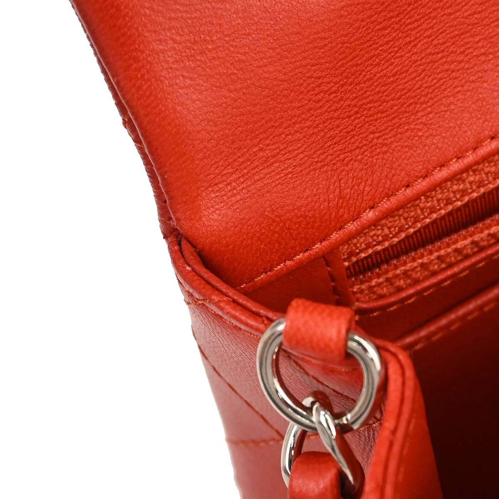 Chanel 2014 Red Lambskin Shoulder Bag