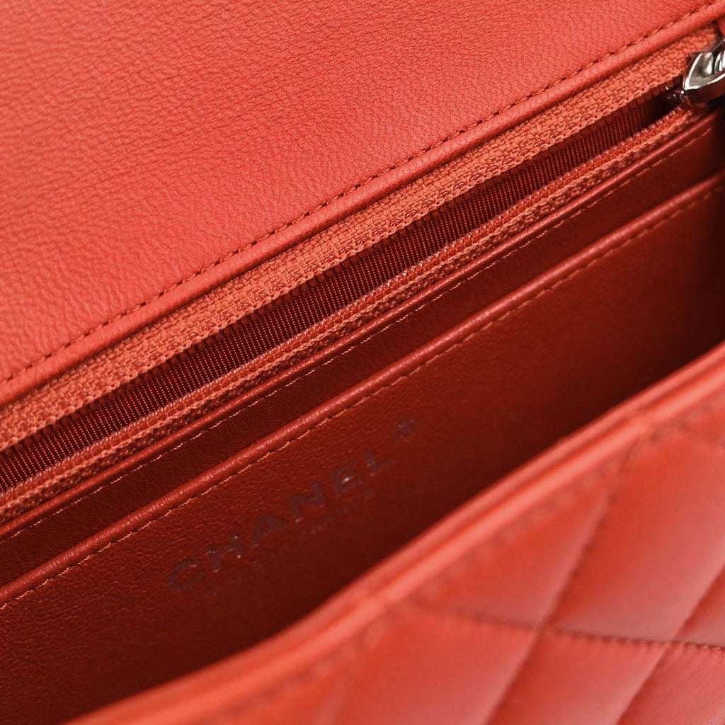 Chanel 2014 Red Lambskin Shoulder Bag