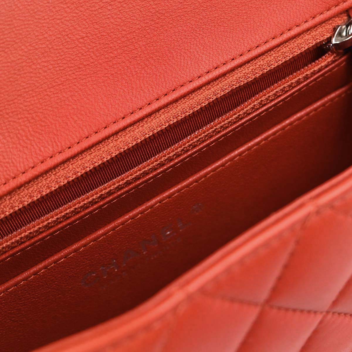 Chanel 2014 Red Lambskin Shoulder Bag
