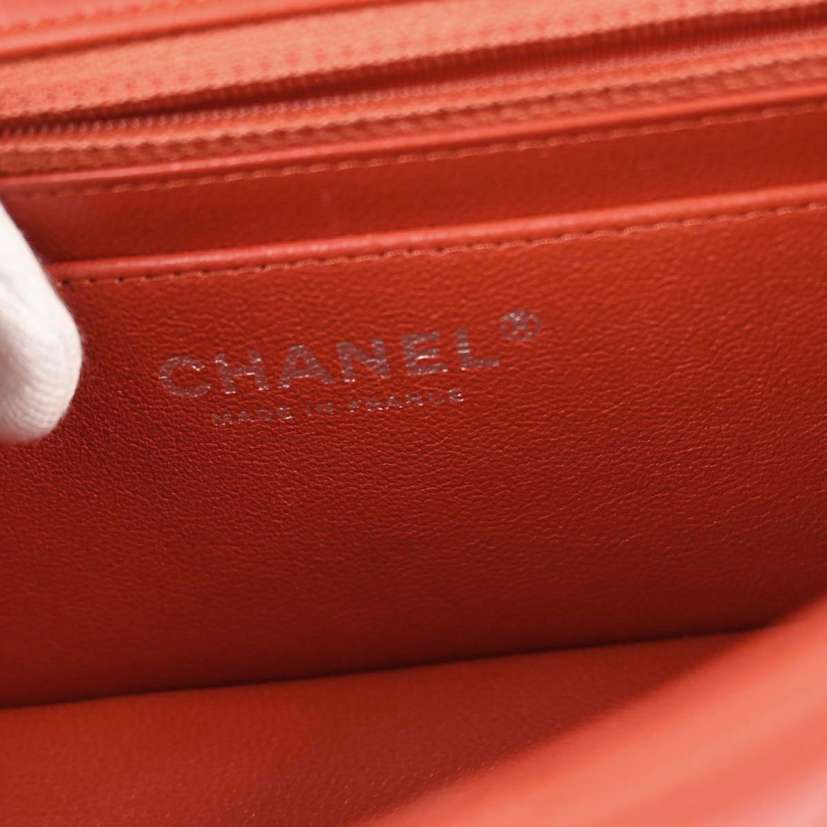 Chanel 2014 Red Lambskin Shoulder Bag