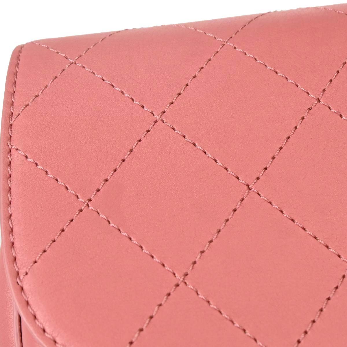 Chanel 2019 Pink Calfskin Stitched CC Flap Shoulder Bag