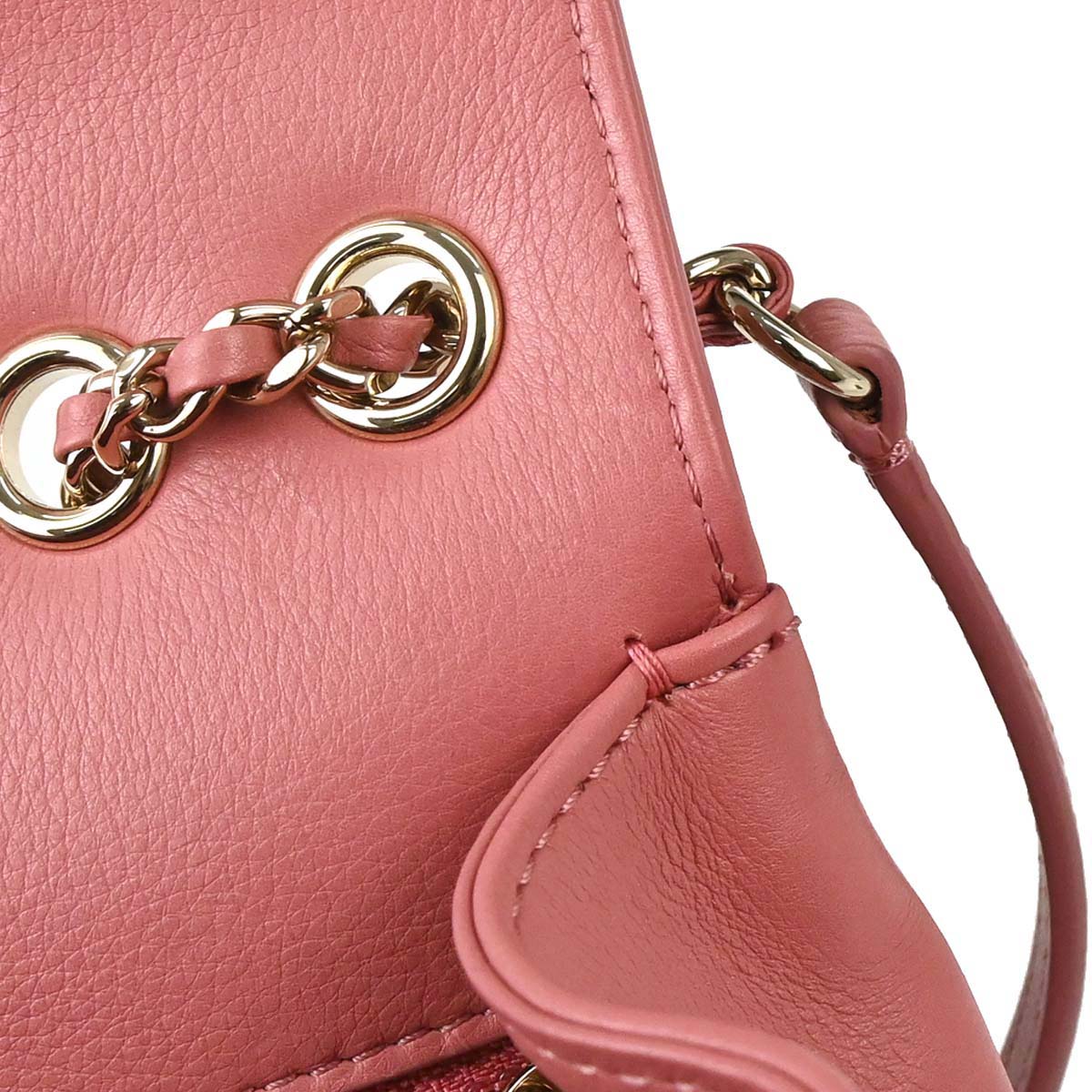Chanel 2019 Pink Calfskin Stitched CC Flap Shoulder Bag