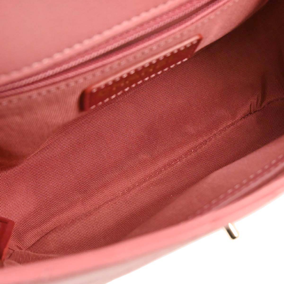 Chanel 2019 Pink Calfskin Stitched CC Flap Shoulder Bag