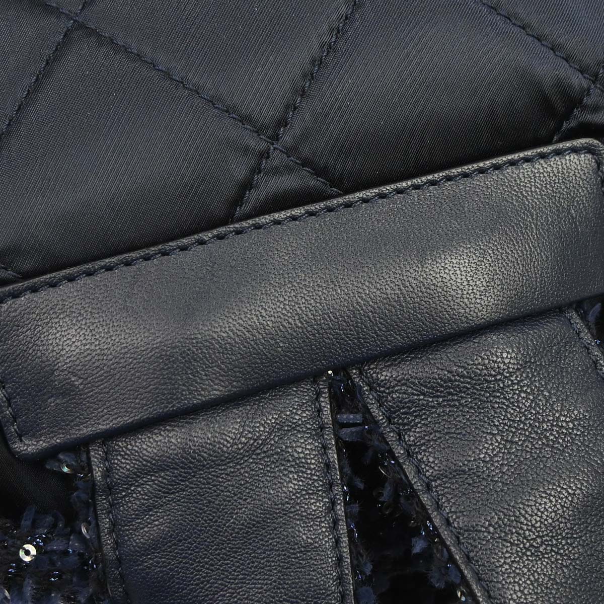 Chanel 2017-2018 Navy Tweed Nylon Sequins Astronaut Essentials Backpack