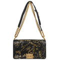 Boy Chanel 2019 Black Calfskin Graffiti Medium Chain Shoulder Bag