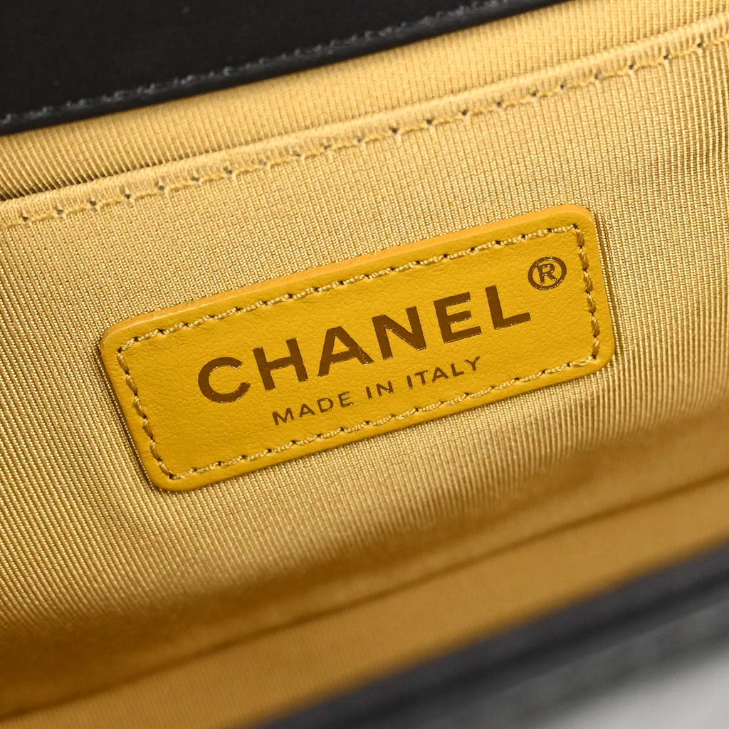 Boy Chanel 2019 Black Calfskin Graffiti Medium Chain Shoulder Bag