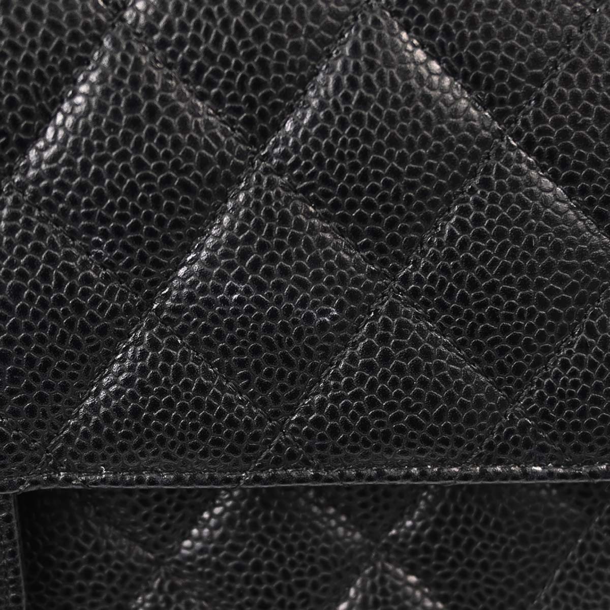 Chanel 2016-2017 Black Caviar Skin Medium Classic Double Flap Shoulder Bag