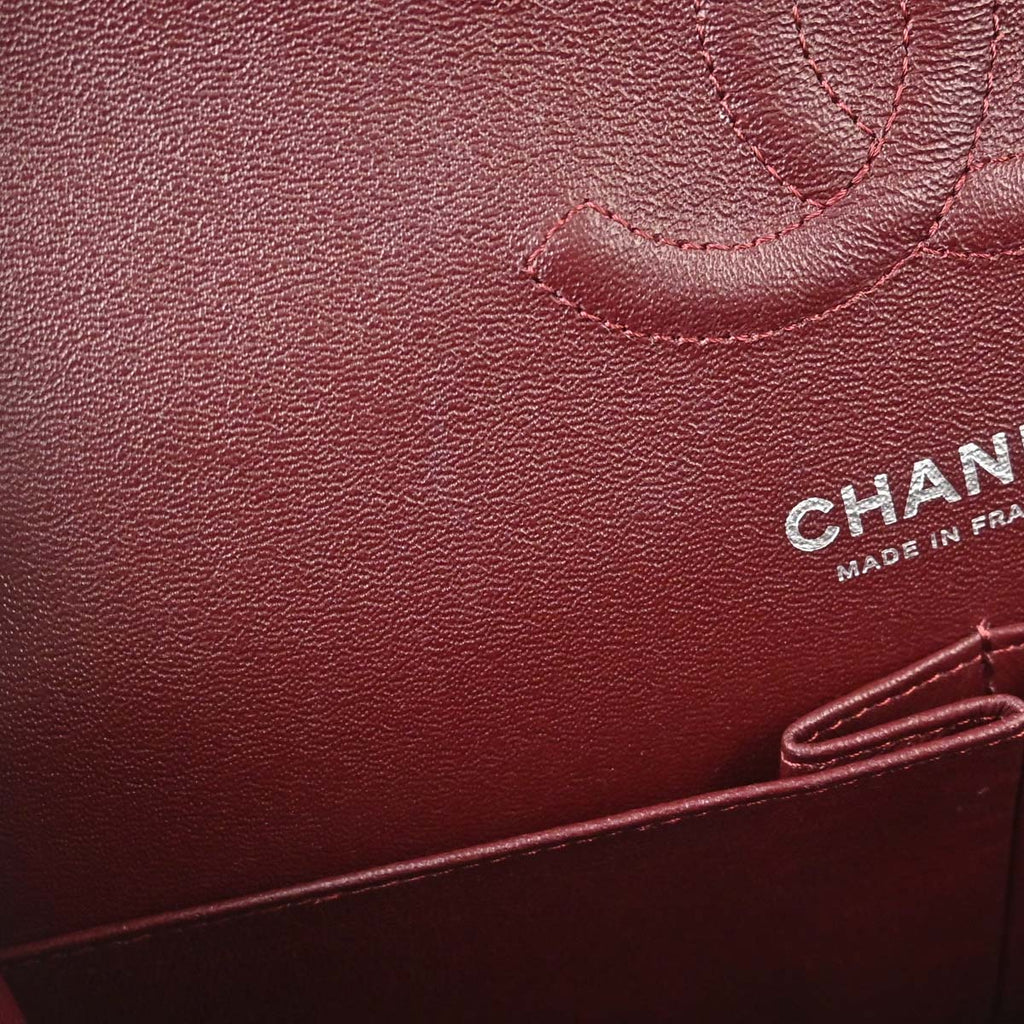 Chanel 2016-2017 Black Caviar Skin Medium Classic Double Flap Shoulder Bag