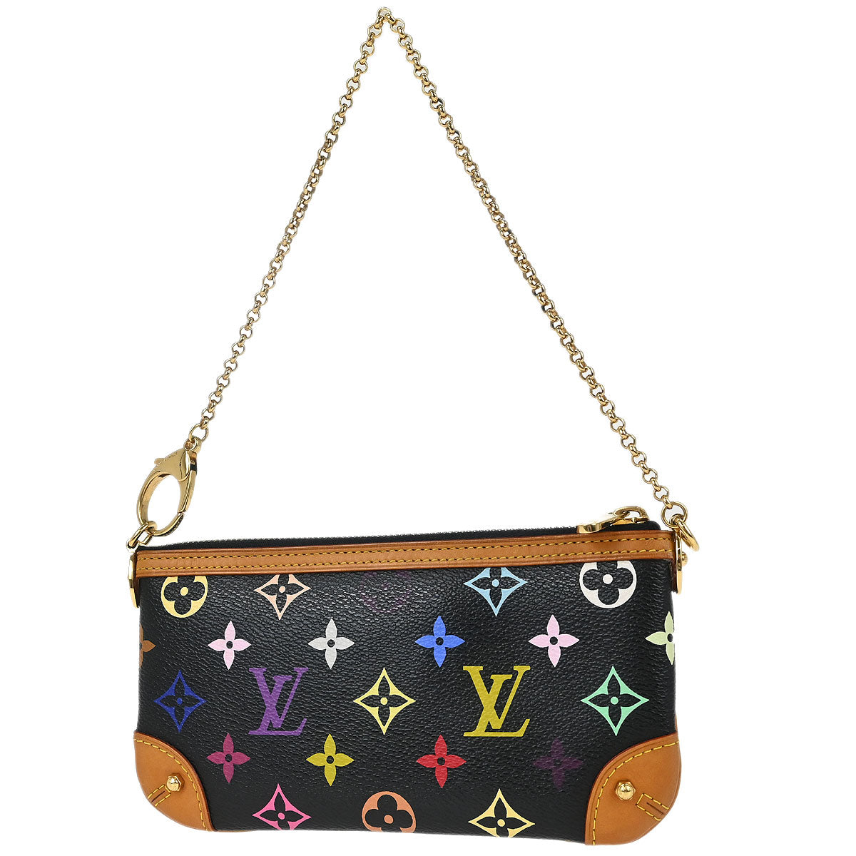 Louis Vuitton Black Multicolor Pochette Milla MM Handbag M60097