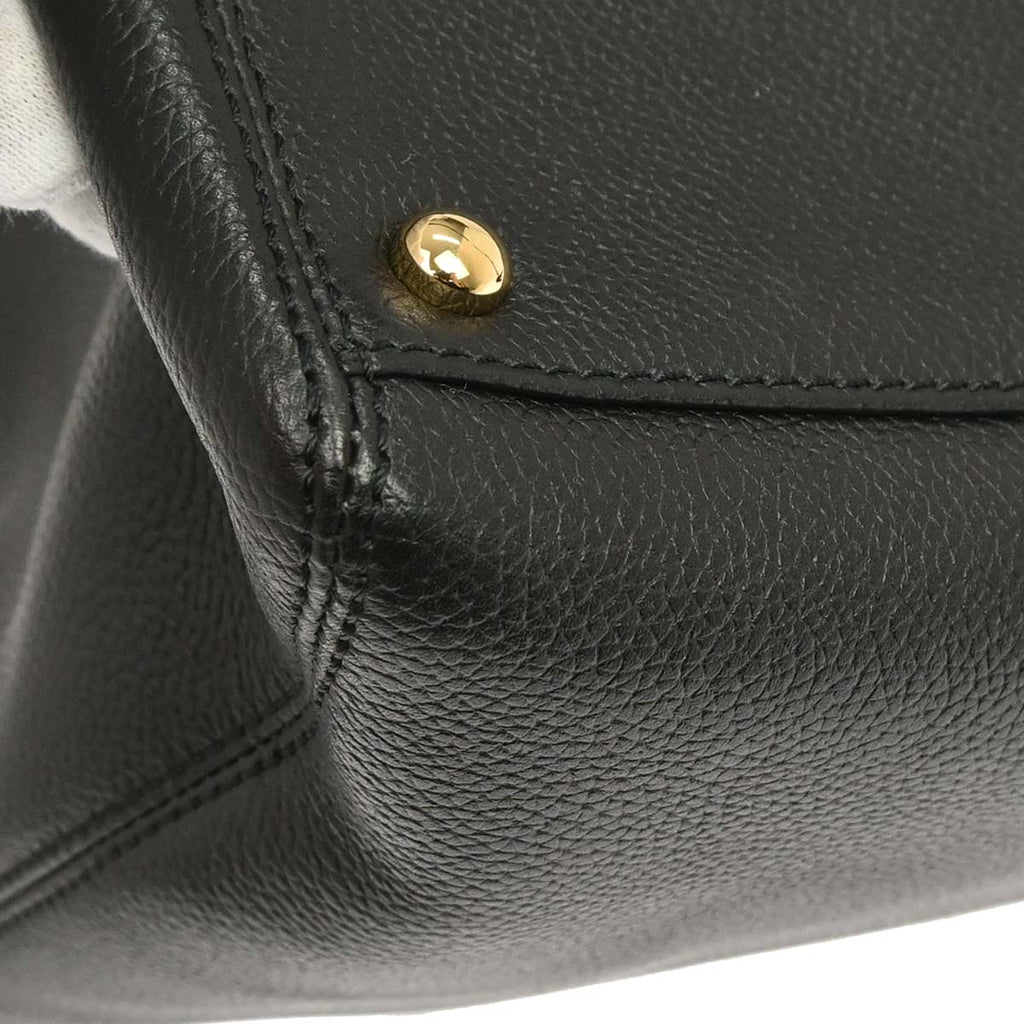 Chanel 2012-2013 Black Calfskin Executive Cerf 2way Shoulder Tote Bag